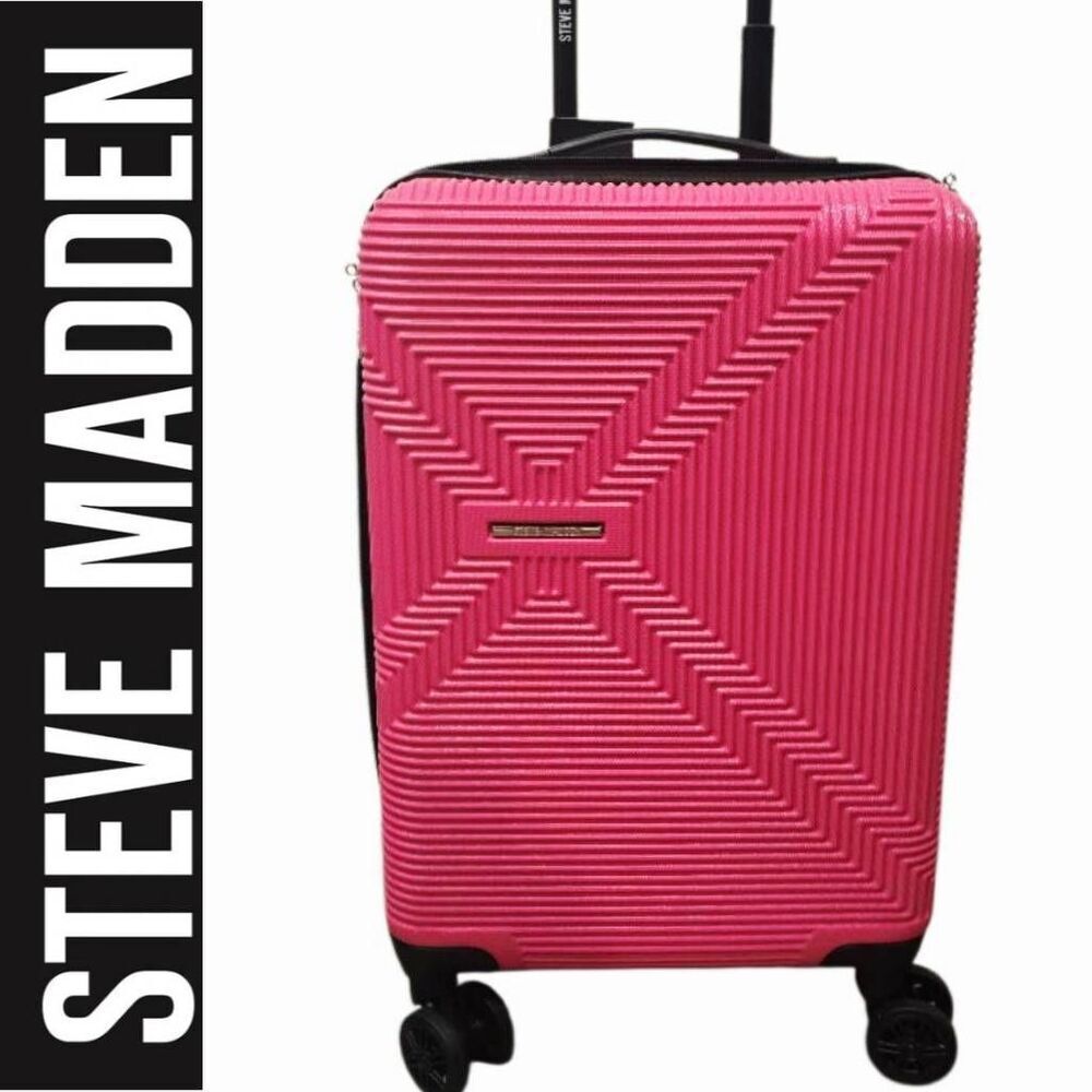 Steve Madden Vixen Collection 20" Hard Side Spinner Luggage- Rose
